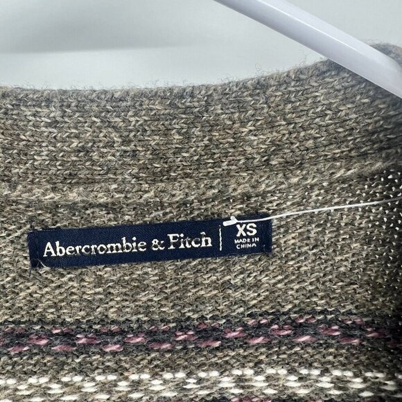 Abercrombie and Fitch Fair Isle Open Front Cardigan Women's XS - Picture 4 of 6